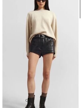 NWT Frankie Shop Nevis Faux Leather Hot Pants